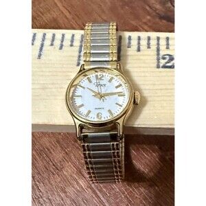 Timex Stretch Band Womens Two Tone Pull On Needs Battery